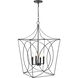 Tracy 4 Light 18 inch Matte Black Indoor Pendant Ceiling Light